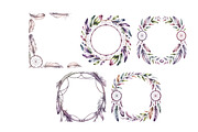 Watercolor Dreamcatchers Frames, a Background Graphic by SketchArtStudio (Thumbnail 2 of 3)