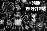 Dark Christmas - PNG and postcards, an Illustration by timianwolf (Thumbnail 1 of 12)