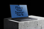 5 Laptop Mockups on Concrete Block, a Mac Mockup by smishura (Thumbnail 8 of 11)