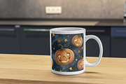 Funny Pumpkin Starry Night Pattern, a Pattern Graphic by FloridPrintables (Thumbnail 8 of 11)