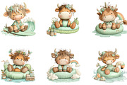Pool Day Highland Cow Clipart, a Seasonal Illustration by CreationArt (Thumbnail 5 of 5)