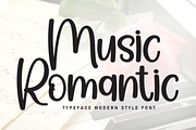 Music Romantic | Script Font, a Script Font by Scratchones (Thumbnail 1 of 8)
