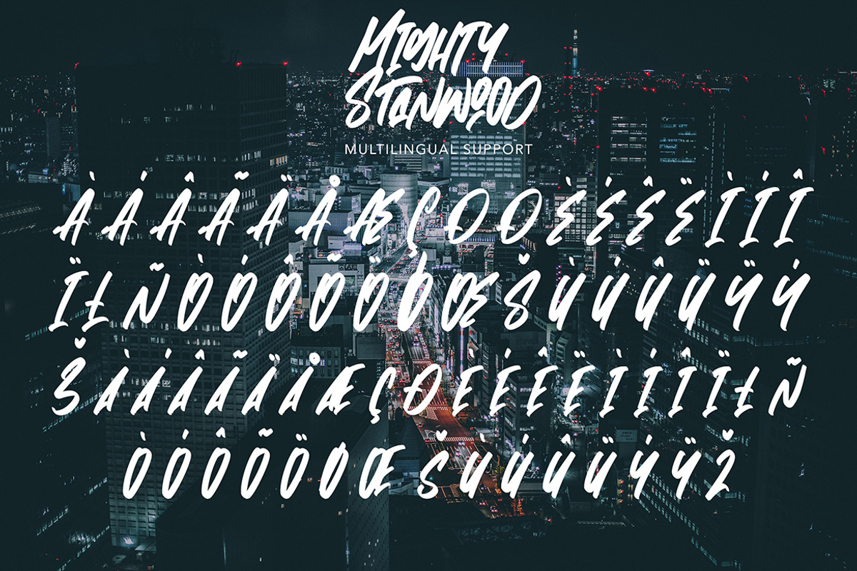 MightyStanwood - Urban Brush Font, a Script Font by AQR Studio (Photo 7 of 10)