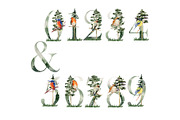 Watercolor forest alphabet., a Decorative Illustration by TaPilipa (Thumbnail 4 of 4)