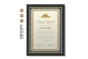 586. Modern Certificate Template, a Stationery Template by CreativeRezwan (Thumbnail 3 of 3)
