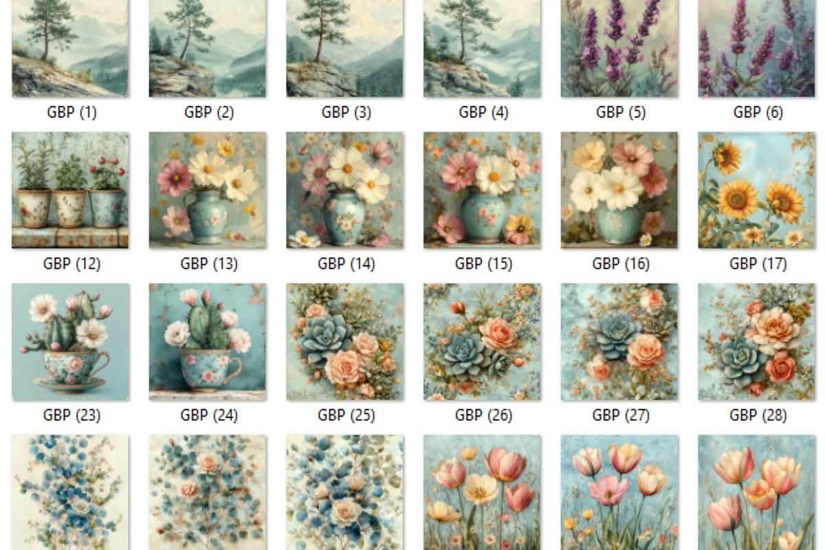 240+ Gentle Botanicals Pages, a Decorative Illustration by HubbaDigitals (Photo 3 of 5)
