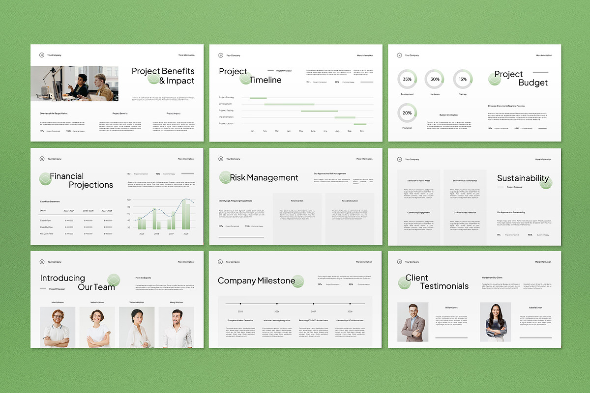 White Modern Company Project Keynote, a Presentation Template by graphicook (Photo 2 of 4)