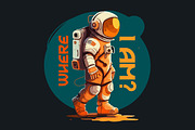 Astronaut t-shirt bundle. 20 vector, a Technology Illustration by Fractal fonts & graphics (Thumbnail 13 of 21)