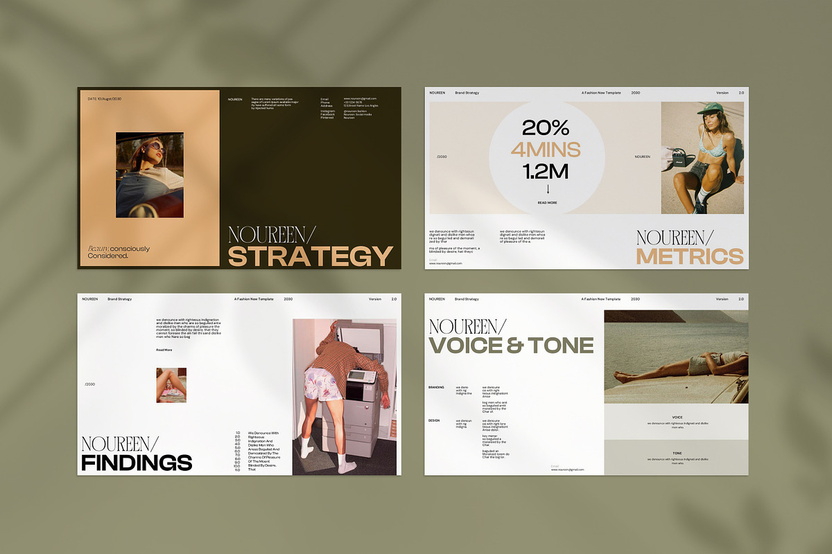 Noureen Brand Strategy Presentation, a Presentation Template by evgenystudio (Photo 5 of 11)