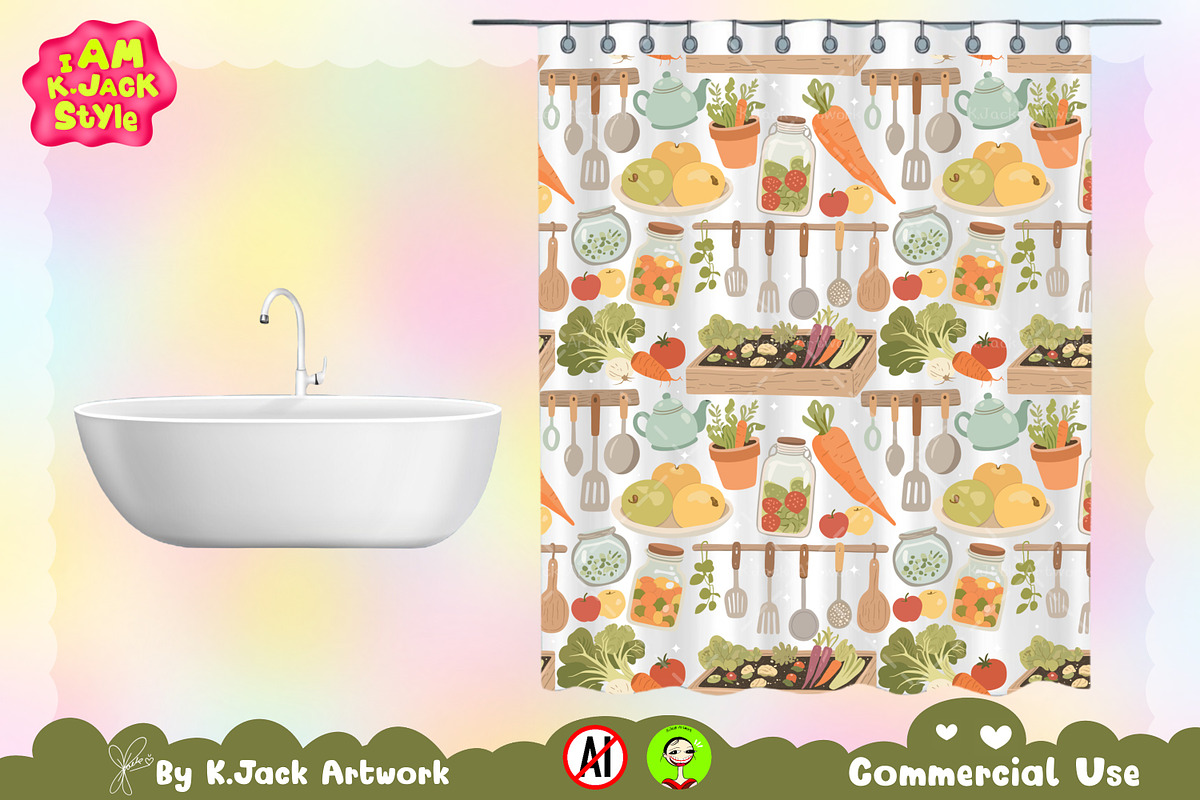 Vintage Garden Pantry Seamless, a Background Graphic by K.JackArtwork (Photo 7 of 8)