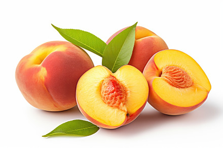 Fresh ripe peaches with leaves on wo, a Photo by Iftikhar Alam