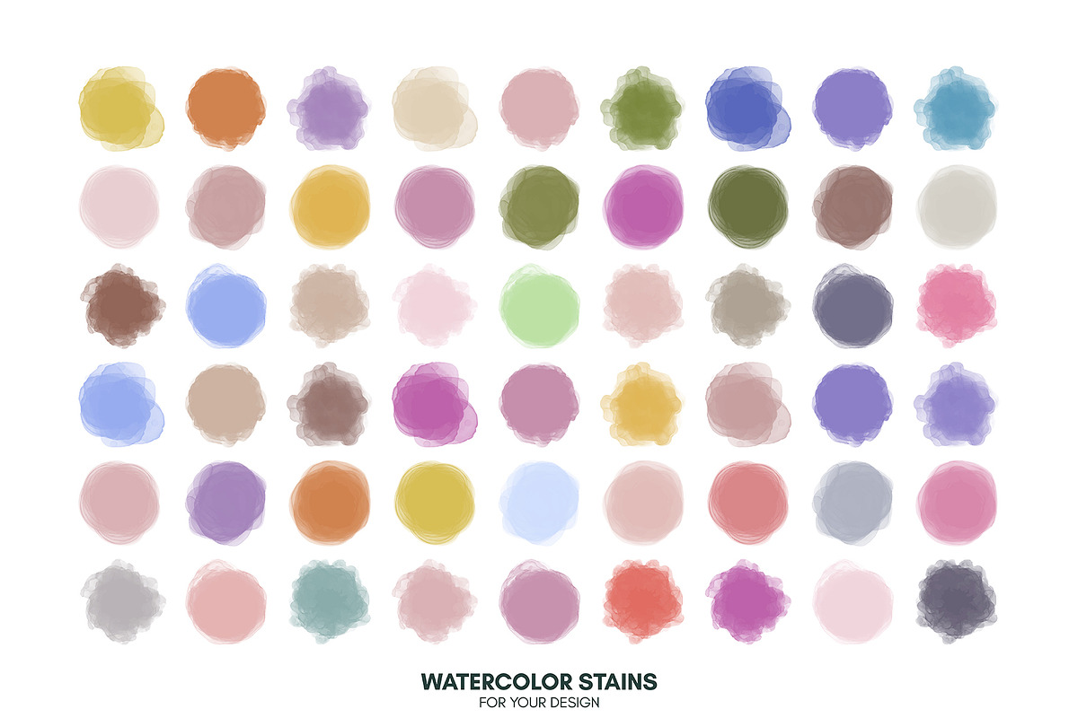 Watercolor vector stains & patterns, a Pattern Graphic by Ibrin's Shop (Photo 2 of 7)