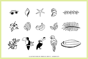 Hand Drawn Tiki Luau Illustrations, a Food Illustration by rabeccky (Thumbnail 4 of 7)