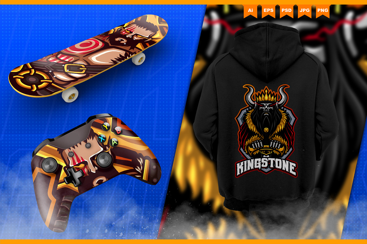 Skull Kings - Mascot Esport Logo Tem, a Branding & Logo Template by FNR Graphics (Photo 4 of 5)