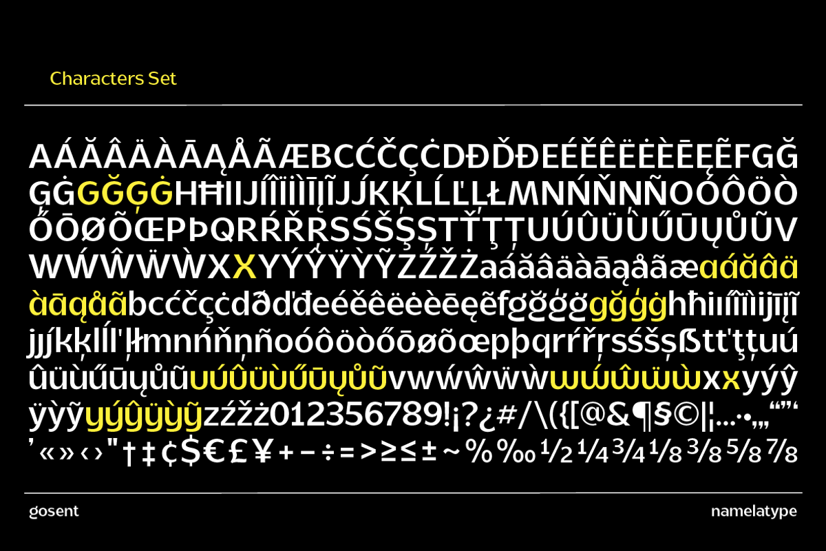 Gosent | Modern Sans Serif Typeface, a Sans Serif Font by Namela Studio (Photo 4 of 10)