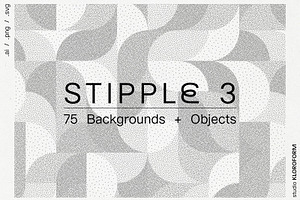 Stipple 3 - 75 Backgrounds & Objects, a Background Graphic by kloroform