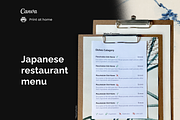 Japanese Menu Template, a Brochure Template by Cadu's lil Digital Bodega (Thumbnail 1 of 5)