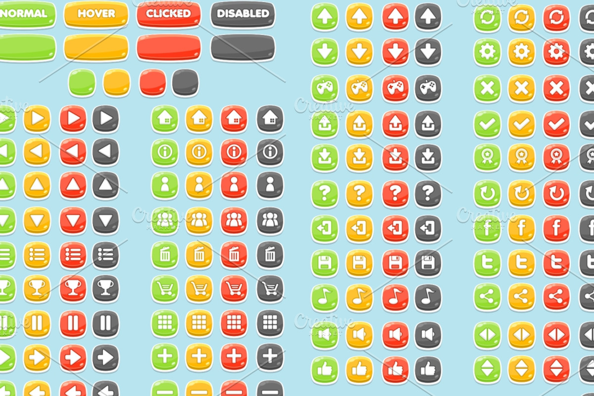Cartoon Games GUI Pack 9, a Templates & Theme by pzUH (Photo 4 of 5)