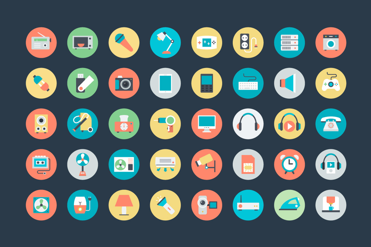 100+ Flat Electronics Icons, a Duotone Icon by Vectors Market (Photo 2 of 4)