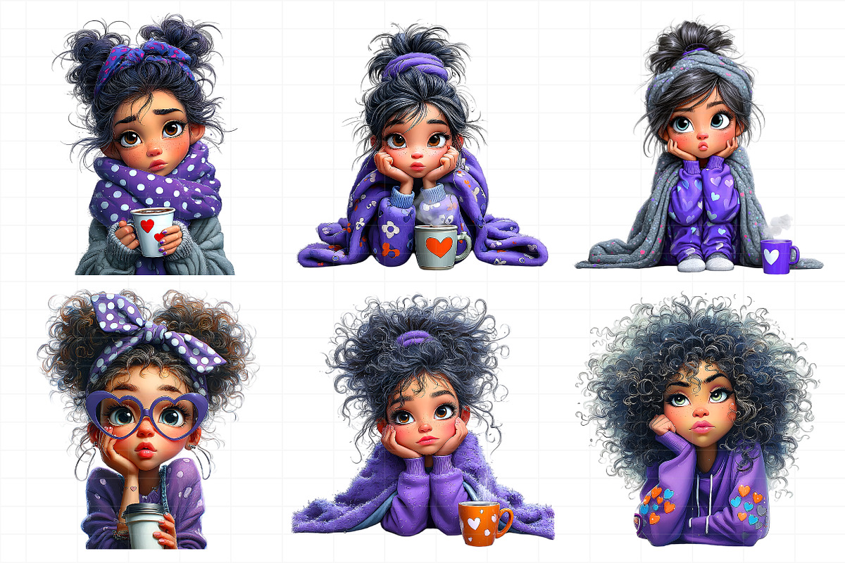 Valentines Day Coffee Girls Clipart, an Illustration by Daily.Designs (Photo 4 of 5)