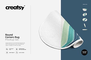 Round Corners Rug Mockup Set