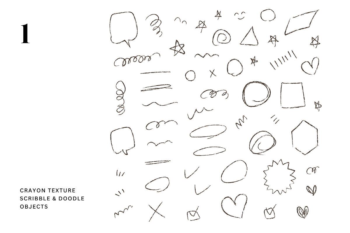 192 Crayon texture doodles, an Object Graphic by Pinkbrush (Photo 2 of 10)