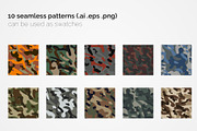 Army Camouflage Seamless Patterns, a Pattern Graphic by 3Y_Design (Thumbnail 2 of 6)