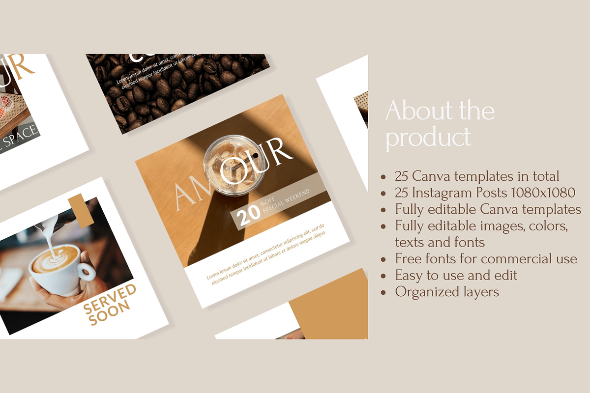 Coffee Shop Canva Template, a Social Media Template by Moodwave Studio (Photo 3 of 10)