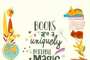 Children standing near Big Book, an Education Illustration by Maria Starus