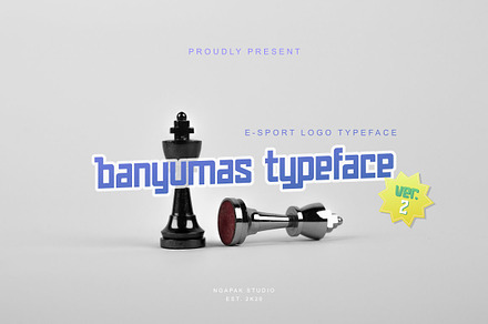 Banyumas Typeface | E-sport Typeface, a Symbol Font by Ngapak Studio