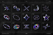 Chromatic Glass 3D Shapes Pack, an Object Graphic by Samolevsky (Thumbnail 17 of 30)