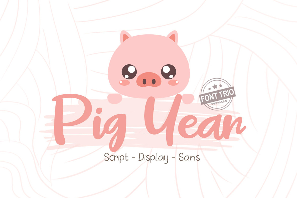 Pig Year 3 Font, a Script Font by khurasan (Photo 1 of 9)