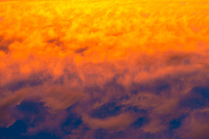 Sunset sky, dramatic clouds on colorful sky