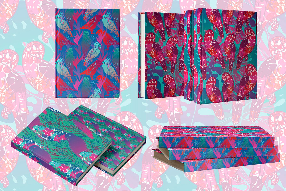 Designs with funny and bright parrot, a Stationery Template by Tanna.ART (Photo 9 of 10)
