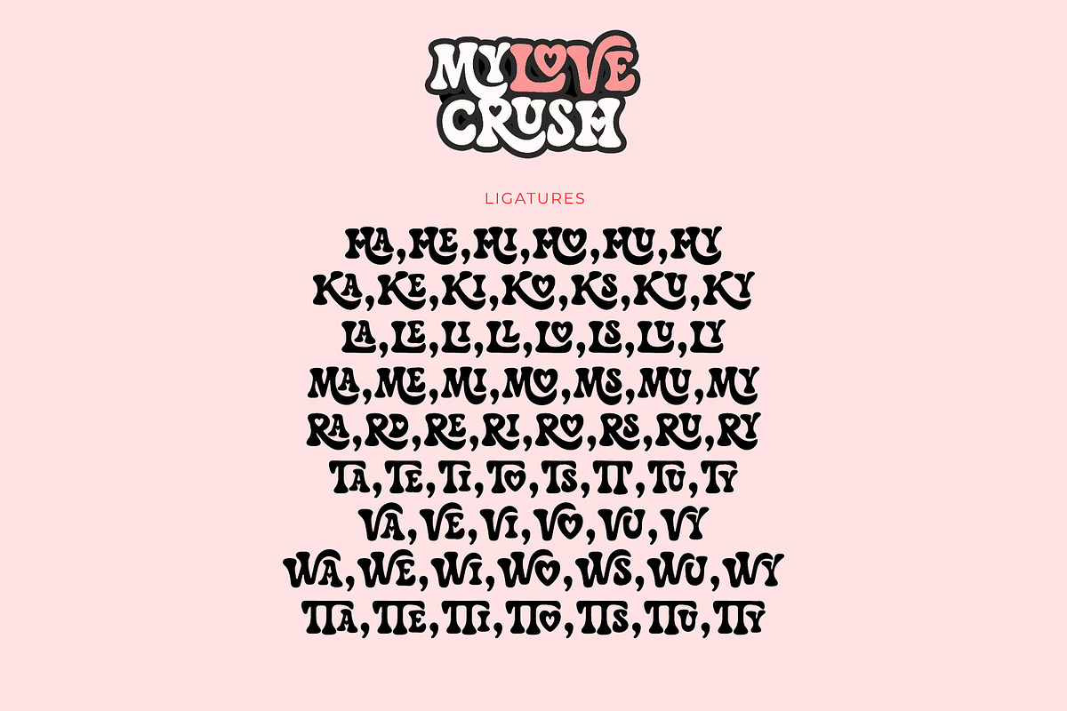 My Love Crush - Heart Cute Font, a Serif Font by Airotype (Photo 12 of 13)