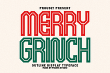 Merry Grinch - Outline Display Font