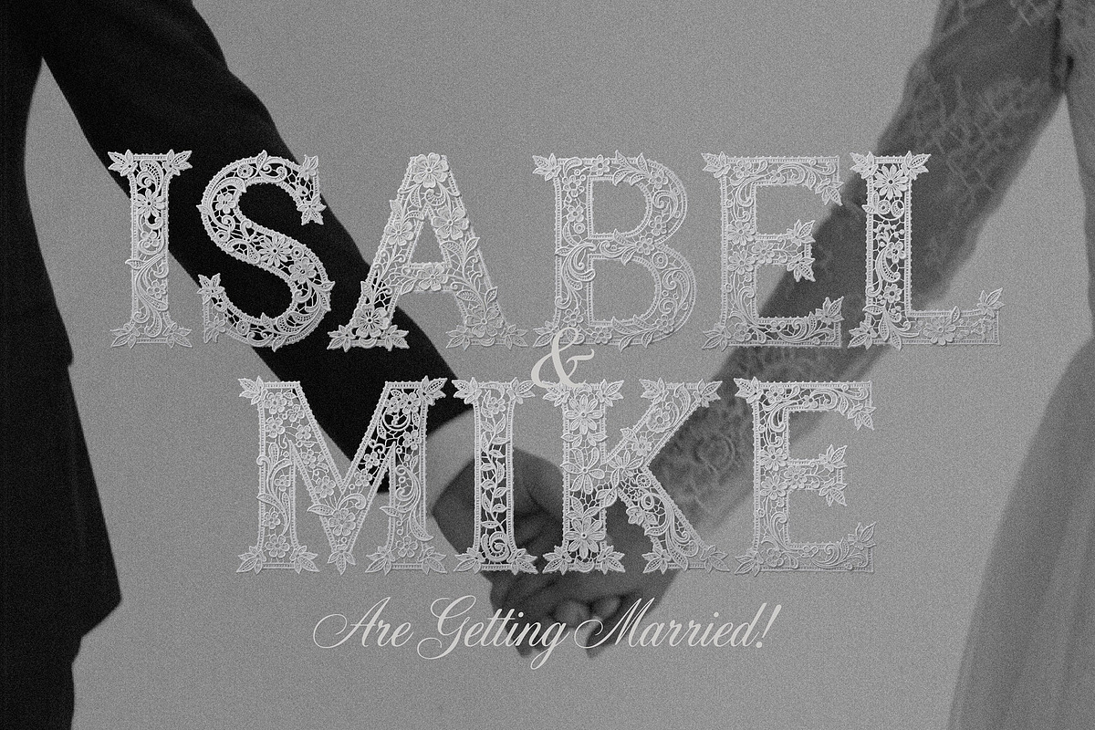 Lace Sans - Elegant Wedding Font, a Symbol Font by AndrewPixelType (Photo 6 of 8)
