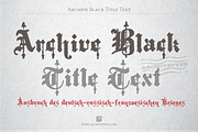 Archive Black Title Text, a Blackletter Font by Archive Type Fonts (Thumbnail 1 of 3)
