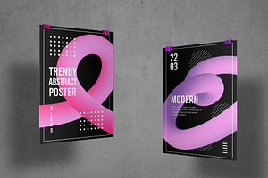 2 Abstract Blending Gradient Posters