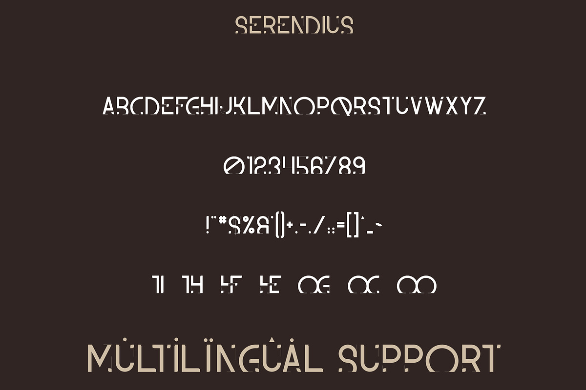Serendius - Display font preview 8