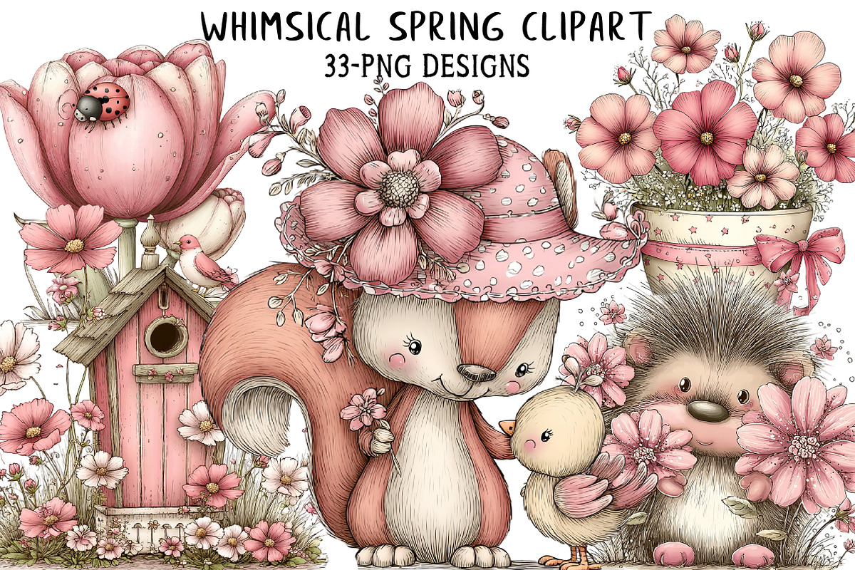 Whimsical Spring Clipart, an Illustration by Daily.Designs (Photo 1 of 8)