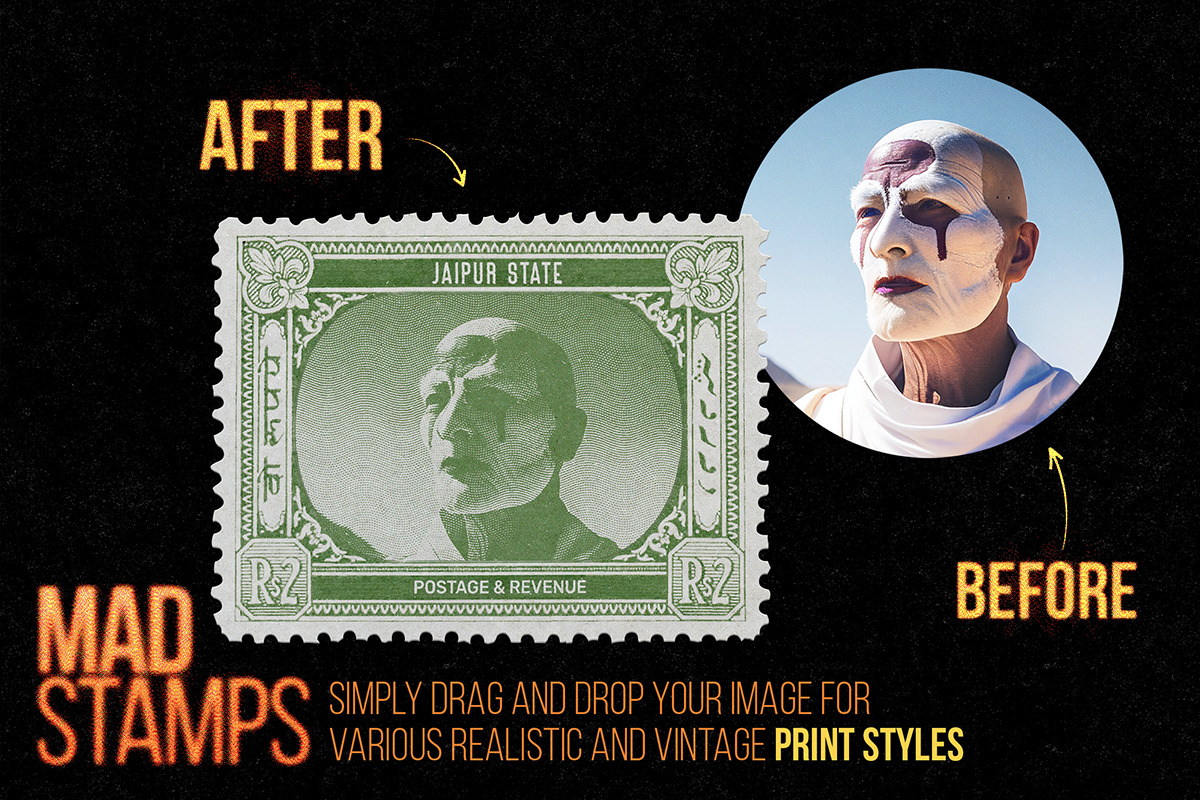 Mad Stamps - Postage Stamp Mockups, a Mockup by BabyMad (Photo 4 of 6)