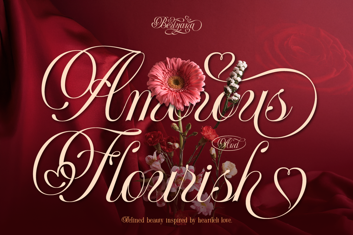 Berlyana Sensual, a Script Font by Burntilldead (Photo 8 of 14)