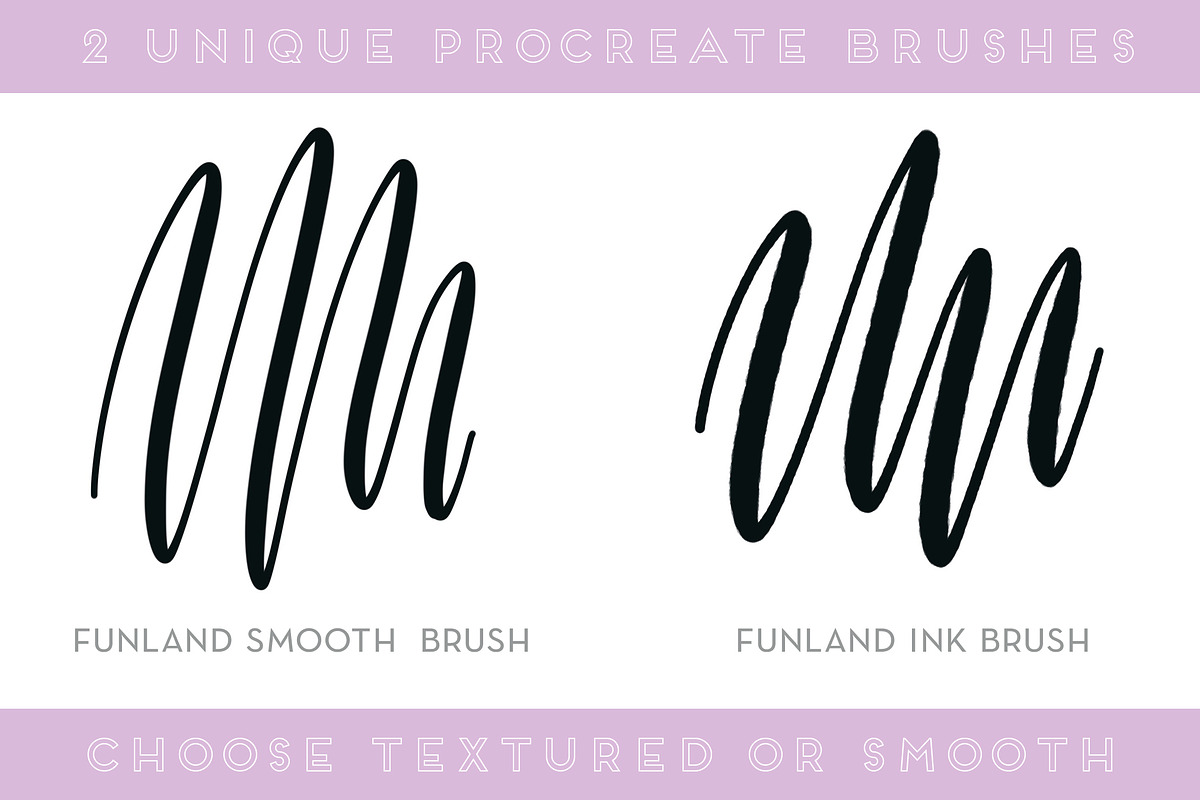 Funland procreate brush calligraphy, a Brush Add-On by chattypress (Photo 2 of 3)