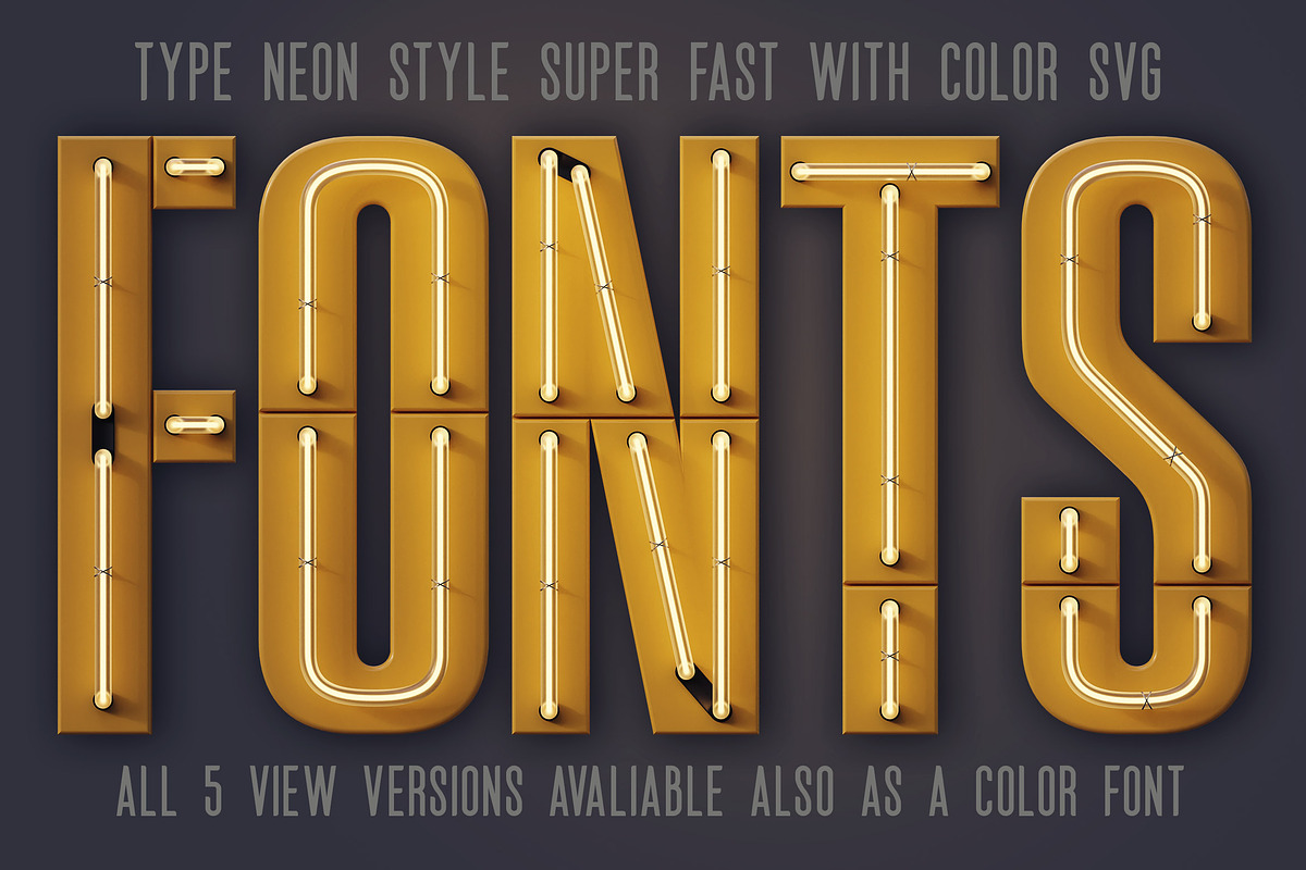 Condensed Neon 3D Lettering, a Graphic by TVartworks (Photo 10 of 21)