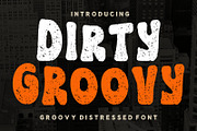 Dirty Groovy Groovy Distressed Font, a Handwritten Font by Fourteen Letter (Thumbnail 1 of 6)
