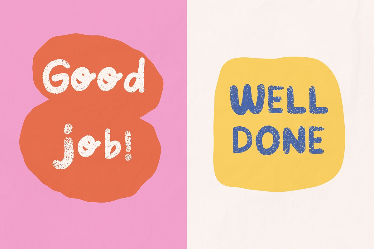 Ruffy - Textured Bold Playful Font, a Sans Serif Font by Kartika Prints (Photo 8 of 13)