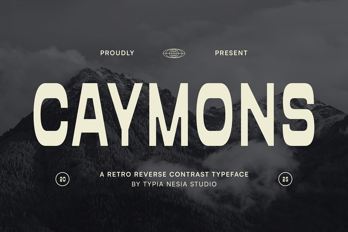 Caymons - Bold Condensed Retro Sans, a Sans Serif Font by Typia Nesia (Photo 1 of 12)
