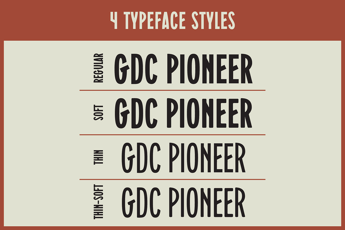 GDC PIONEER | Vintage Font, a Sans Serif Font by GriffinDesignCompany (Photo 4 of 9)