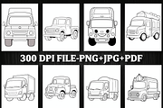 Cute Truck Coloring Pages for Kids, a Stationery Template by Design Station (Thumbnail 3 of 4)